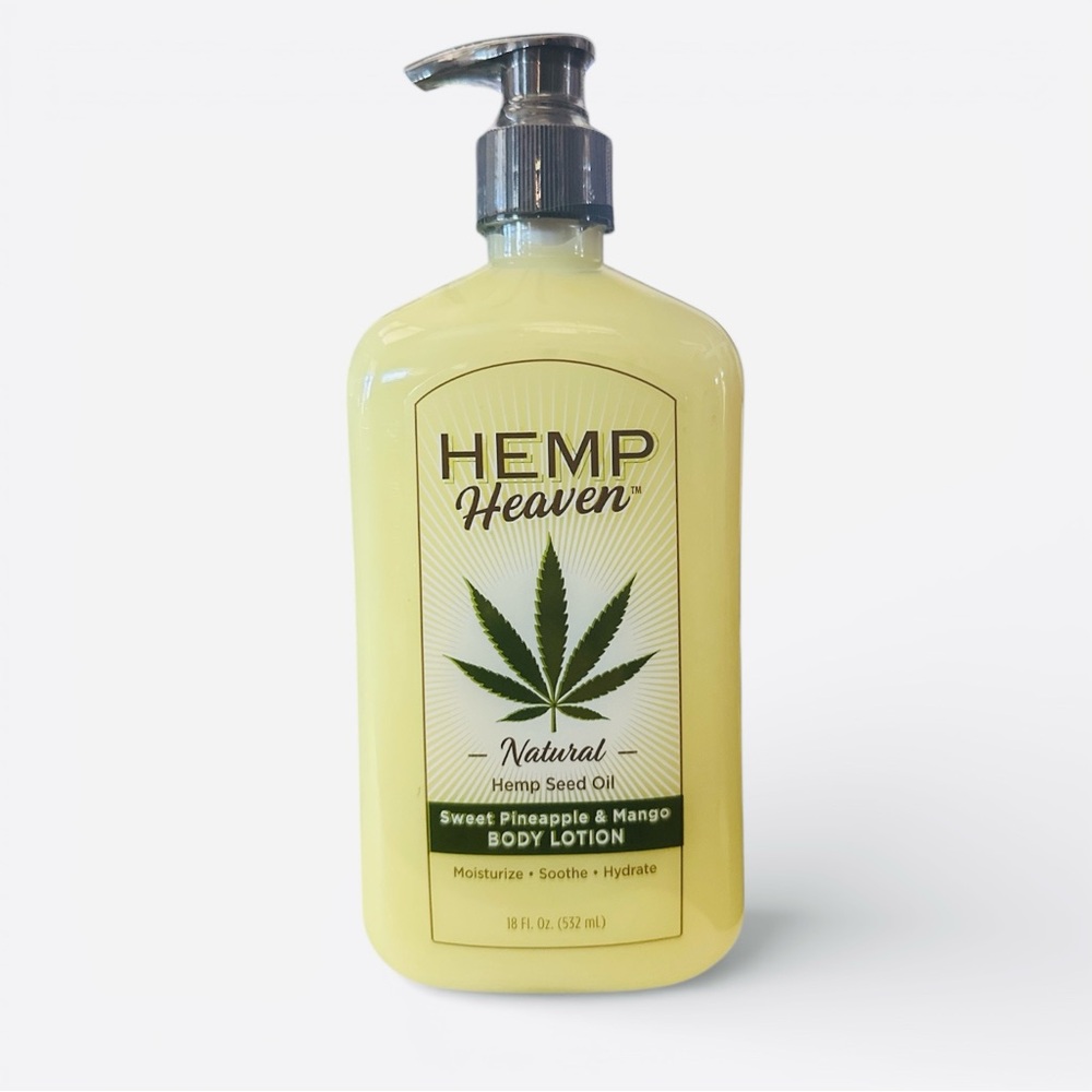 Hemp Heaven Natural Body Lotion
Sweet Pineapple & Mango | Hemp Seed Oil 18 fl oz